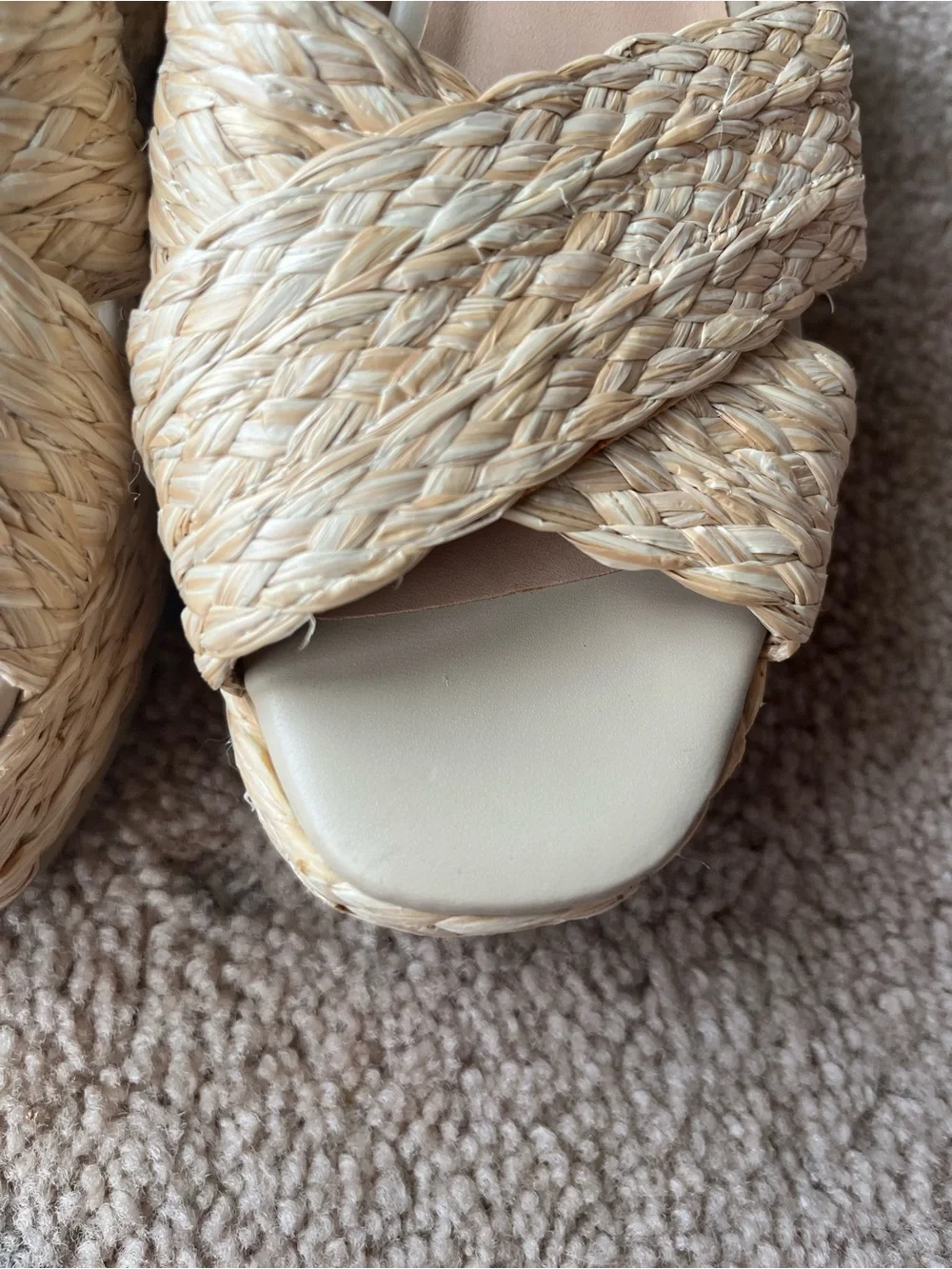 Steve Madden Natural Braided Platform Sandals